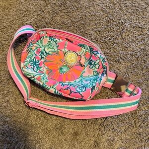 Lilly Pulitzer Floral Pink Belt Bag